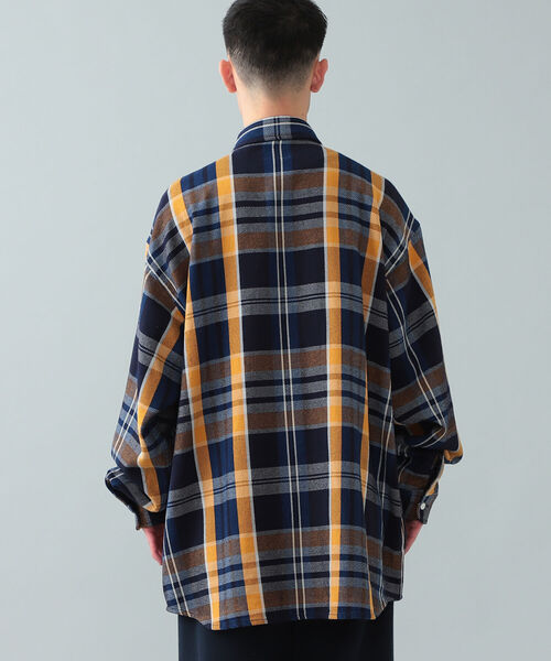 BEAMS（ビームス）の「BEAMS / ヘビーネル チェック イージー ワークシャツ（シャツ/ブラウス・メンズ・イエロー/オレンジ・SMALL/MEDIUM/LARGE/X-LARGE）」の13枚目の写真