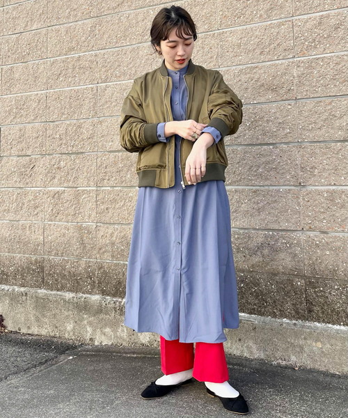 ITEMS URBANRESEARCH(アイテムズ アーバンリサーチ)の「MA-1(MA-1・レディース・ブラック/カーキ・FREE)」の5枚目の写真