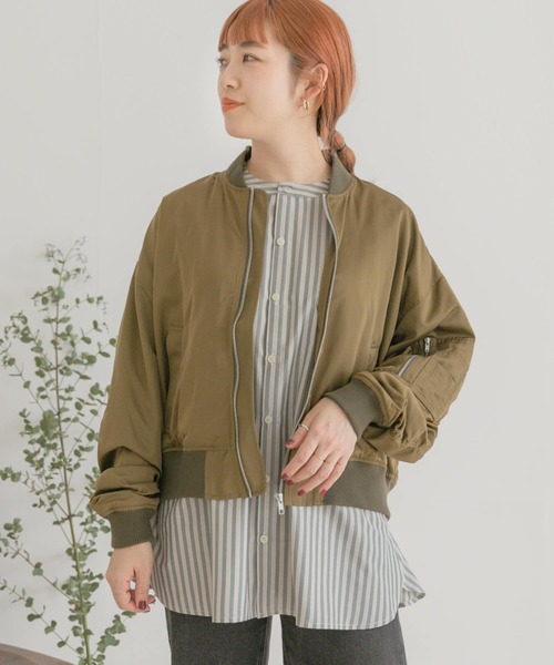 ITEMS URBANRESEARCH(アイテムズ アーバンリサーチ)の「MA-1(MA-1・レディース・ブラック/カーキ・FREE)」の8枚目の写真