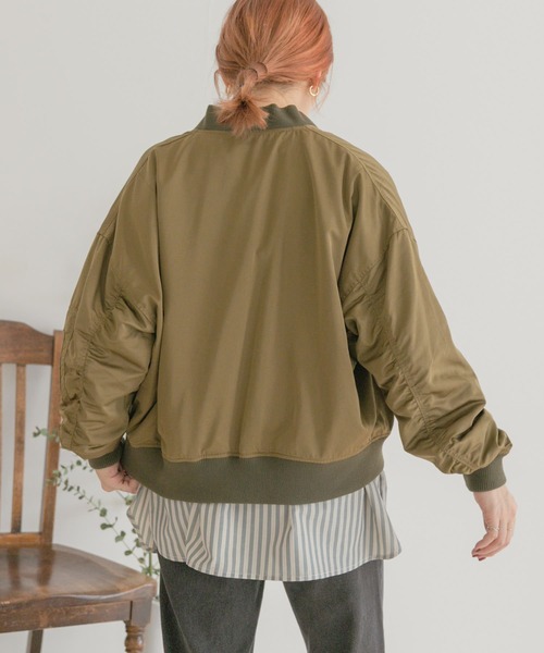 ITEMS URBANRESEARCH(アイテムズ アーバンリサーチ)の「MA-1(MA-1・レディース・ブラック/カーキ・FREE)」の9枚目の写真