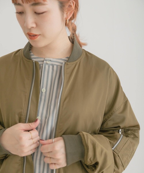 ITEMS URBANRESEARCH(アイテムズ アーバンリサーチ)の「MA-1(MA-1・レディース・ブラック/カーキ・FREE)」の10枚目の写真