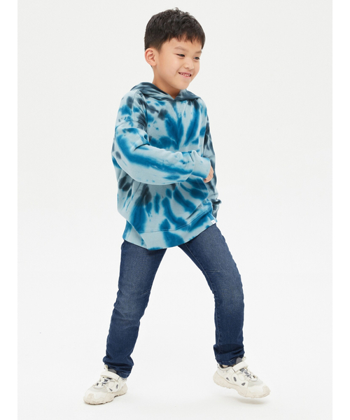 GAP(ギャップ)の「カーボナイズド フレンチテリー オーバーサイズ パーカー (キッズ)(パーカー・キッズ・ブルー/ラベンダー・S/M/L/XL/XXL)」の3枚目の写真