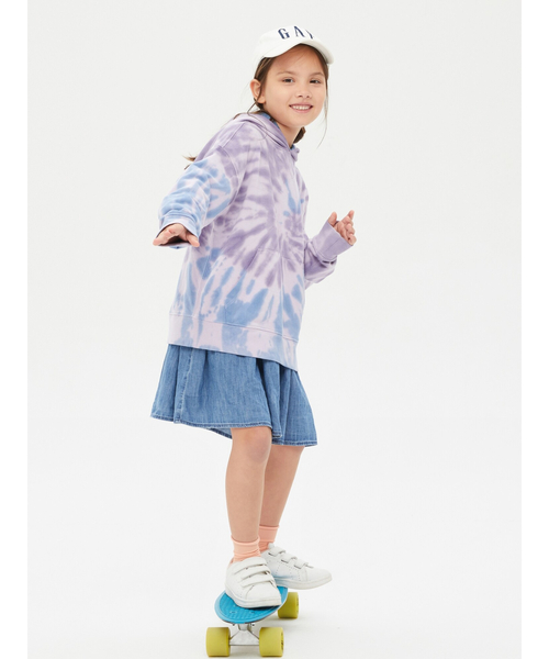GAP(ギャップ)の「カーボナイズド フレンチテリー オーバーサイズ パーカー (キッズ)(パーカー・キッズ・ブルー/ラベンダー・S/M/L/XL/XXL)」の5枚目の写真