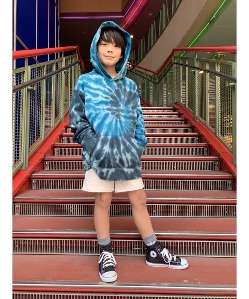GAP(ギャップ)の「カーボナイズド フレンチテリー オーバーサイズ パーカー (キッズ)(パーカー・キッズ・ブルー/ラベンダー・S/M/L/XL/XXL)」の10枚目の写真