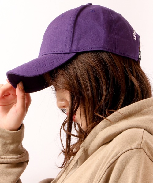 LRG（エルアールジー）の「【LRG】キリンワンポイント刺繍 ベースボールカーブキャップ（キャップ・メンズ・パープル/グリーン・FREE）」の7枚目の写真