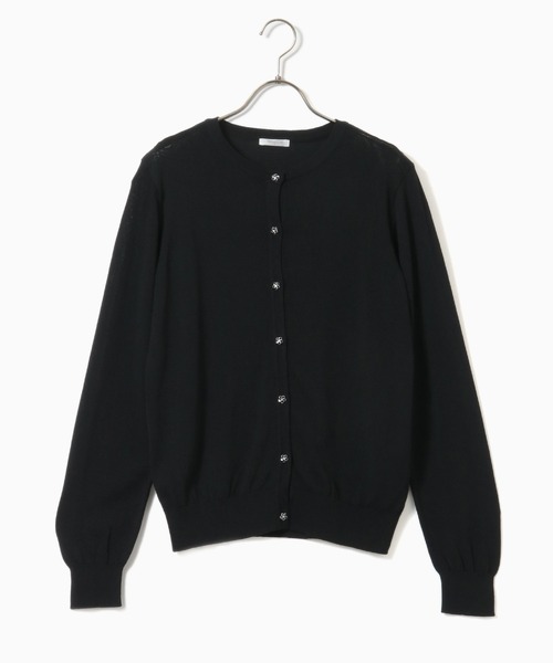 Honeys（ハニーズ）の「変わり釦カーデ（カーディガン/ボレロ・レディース・ラベンダー/サックスブルー/ライム/ライトイエロー/ライトベージュ/ブラック/ライトグレー/オフホワイト/ネイビー・LL/S/M/L）」の16枚目の写真