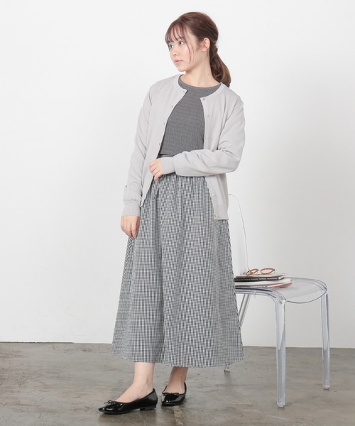 Honeys（ハニーズ）の「変わり釦カーデ（カーディガン/ボレロ・レディース・ラベンダー/サックスブルー/ライム/ライトイエロー/ライトベージュ/ブラック/ライトグレー/オフホワイト/ネイビー・LL/S/M/L）」の18枚目の写真