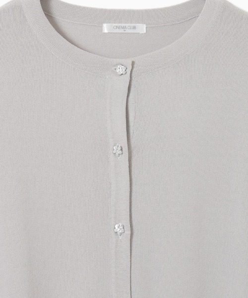 Honeys（ハニーズ）の「変わり釦カーデ（カーディガン/ボレロ・レディース・ラベンダー/サックスブルー/ライム/ライトイエロー/ライトベージュ/ブラック/ライトグレー/オフホワイト/ネイビー・LL/S/M/L）」の21枚目の写真