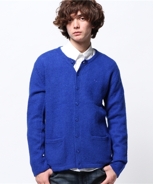 OUTLET(アウトレット)の「【WHO'S WHO gallery】BYシェットランドクルーカーデ(カーディガン/ボレロ・メンズ・ブラック/ブルー/グレー/アイボリー/ネイビー/レッド・LARGE/MEDIUM)」の5枚目の写真
