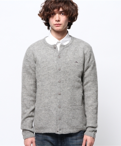 OUTLET(アウトレット)の「【WHO'S WHO gallery】BYシェットランドクルーカーデ(カーディガン/ボレロ・メンズ・ブラック/ブルー/グレー/アイボリー/ネイビー/レッド・LARGE/MEDIUM)」の7枚目の写真