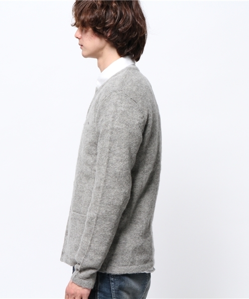 OUTLET(アウトレット)の「【WHO'S WHO gallery】BYシェットランドクルーカーデ(カーディガン/ボレロ・メンズ・ブラック/ブルー/グレー/アイボリー/ネイビー/レッド・LARGE/MEDIUM)」の8枚目の写真