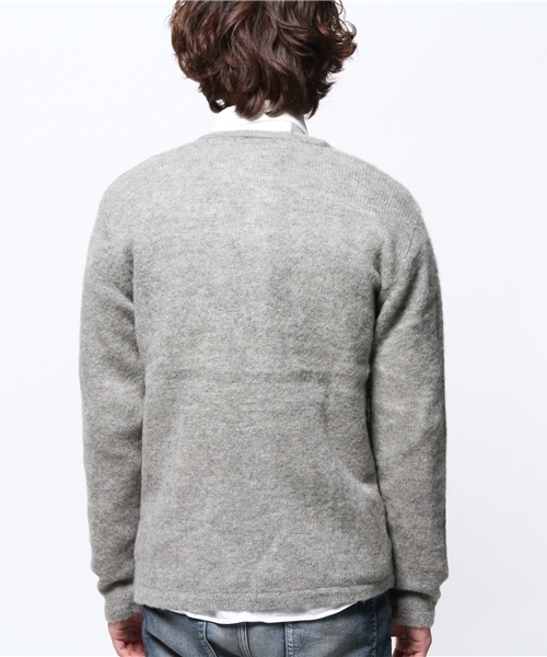 OUTLET(アウトレット)の「【WHO'S WHO gallery】BYシェットランドクルーカーデ(カーディガン/ボレロ・メンズ・ブラック/ブルー/グレー/アイボリー/ネイビー/レッド・LARGE/MEDIUM)」の9枚目の写真