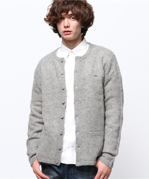 OUTLET(アウトレット)の「【WHO'S WHO gallery】BYシェットランドクルーカーデ(カーディガン/ボレロ・メンズ・ブラック/ブルー/グレー/アイボリー/ネイビー/レッド・LARGE/MEDIUM)」の10枚目の写真