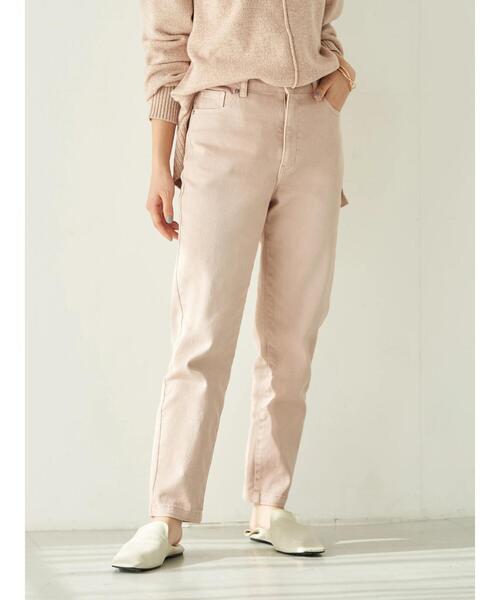 earth music&ecology（アースミュージックアンドエコロジー）の「カラーデニムテーパードパンツ*（デニムパンツ・レディース・ピンク・S/M/L）」の17枚目の写真