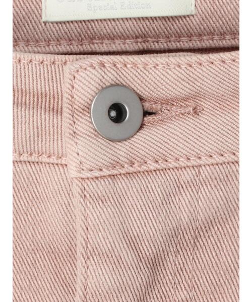 earth music&ecology（アースミュージックアンドエコロジー）の「カラーデニムテーパードパンツ*（デニムパンツ・レディース・ピンク・S/M/L）」の5枚目の写真