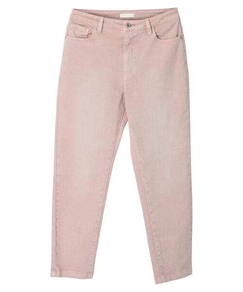 earth music&ecology（アースミュージックアンドエコロジー）の「カラーデニムテーパードパンツ*（デニムパンツ・レディース・ピンク・S/M/L）」の14枚目の写真