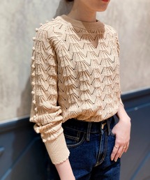 IENA LA BOUCLE（イエナラブークル）の「IENA LA BOUCLE AJAポンポンプルオーバー◆（ニット/セーター・レディース）」