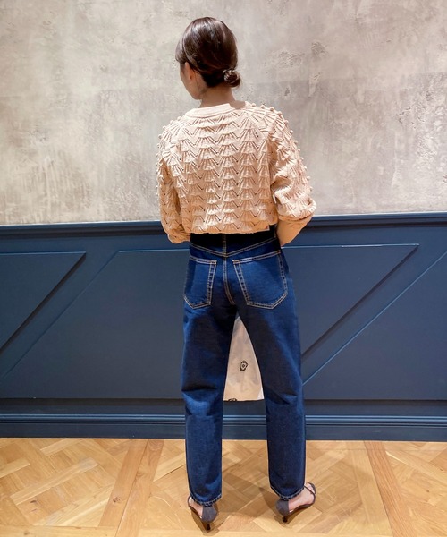 IENA LA BOUCLE(イエナラブークル)の「IENA LA BOUCLE AJAポンポンプルオーバー◆(ニット/セーター・レディース・ホワイト/ピンク・FREE)」の6枚目の写真