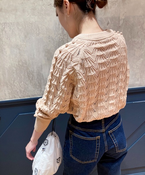 IENA LA BOUCLE(イエナラブークル)の「IENA LA BOUCLE AJAポンポンプルオーバー◆(ニット/セーター・レディース・ホワイト/ピンク・FREE)」の14枚目の写真