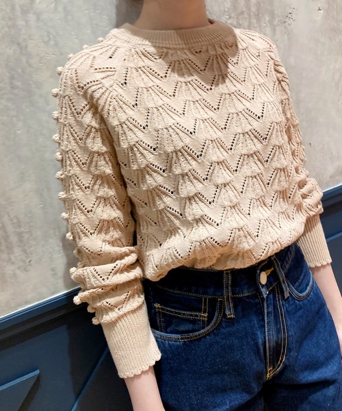 セール】IENA LA BOUCLE AJAポンポンプルオーバー◇（ニット/セーター