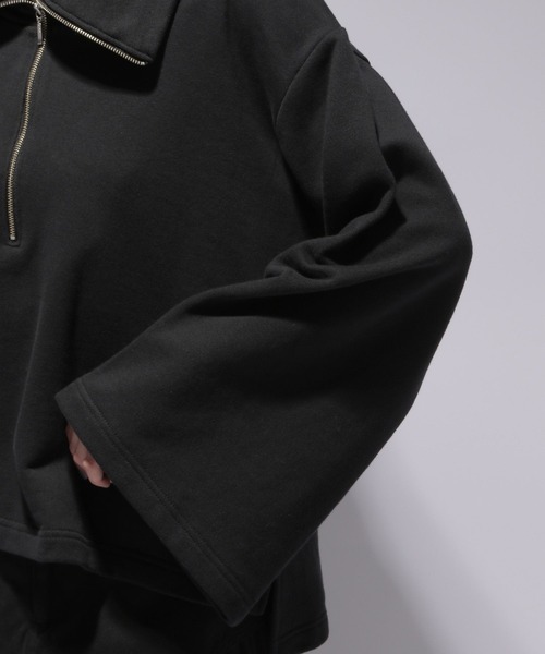 HARE（ハレ）の「ZIPハイネックスウェット(HARE)（スウェット・レディース・オレンジ/ブラック・FREE）」の4枚目の写真