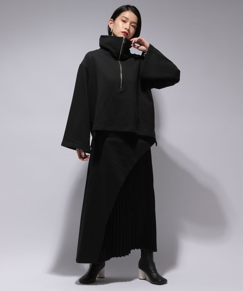 HARE（ハレ）の「ZIPハイネックスウェット(HARE)（スウェット・レディース・オレンジ/ブラック・FREE）」の12枚目の写真