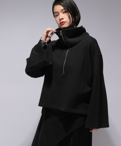 HARE（ハレ）の「ZIPハイネックスウェット(HARE)（スウェット・レディース・オレンジ/ブラック・FREE）」の3枚目の写真