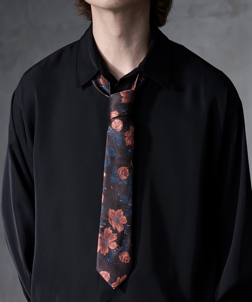 Ellno Loset（エルノロゼット）の「【新柄追加】柄ネクタイ（ネクタイ・メンズ・グリーン/ネイビー/ブラック/ブラウン系その他/パープル系その他/ブルー系その他/ボルドー/ネイビー系2/チャコールグレー/ブラック系その他2/パープル/ゴールド/オレンジ/ダークグレー/ワインレッド/ブラック系その他/ダークブラウン/ブラウン/トップグレー/ワイン系・FREE）」の7枚目の写真