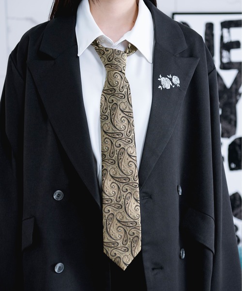 Ellno Loset（エルノロゼット）の「【新柄追加】柄ネクタイ（ネクタイ・メンズ・グリーン/ネイビー/ブラック/ブラウン系その他/パープル系その他/ブルー系その他/ボルドー/ネイビー系2/チャコールグレー/ブラック系その他2/パープル/ゴールド/オレンジ/ダークグレー/ワインレッド/ブラック系その他/ダークブラウン/ブラウン/トップグレー/ワイン系・FREE）」の20枚目の写真