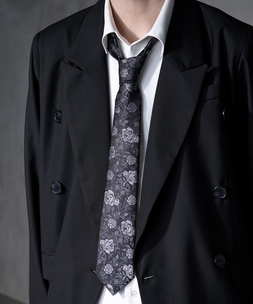 Ellno Loset（エルノロゼット）の「【新柄追加】柄ネクタイ（ネクタイ・メンズ・グリーン/ネイビー/ブラック/ブラウン系その他/パープル系その他/ブルー系その他/ボルドー/ネイビー系2/チャコールグレー/ブラック系その他2/パープル/ゴールド/オレンジ/ダークグレー/ワインレッド/ブラック系その他/ダークブラウン/ブラウン/トップグレー/ワイン系・FREE）」の6枚目の写真