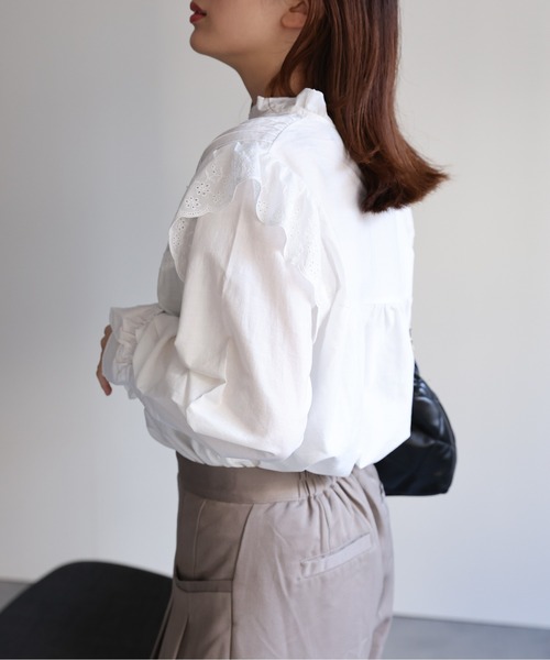 新品】OHGA SUCRE ツイードブラウス ❤️ サイズフリーです。