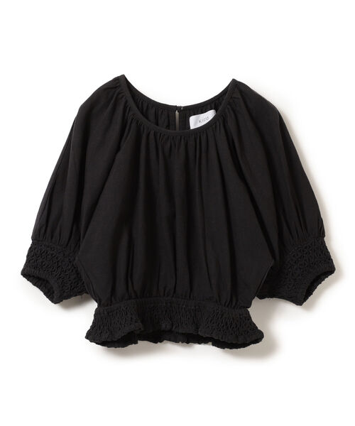 KIIRA（キーラ）の「KiiRa / スモッキング ブラウス（シャツ/ブラウス・レディース・ブラウン系その他3/ブラック・ONE SIZE）」の8枚目の写真
