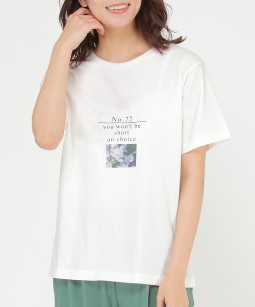 ikka(イッカ)の「【Sサイズ WEB限定】フォトロゴ半袖プリントT(Tシャツ/カットソー・レディース・ホワイト/チャコールグレー/オフホワイト/グレー/ミント/その他1・S/M/L)」の3枚目の写真