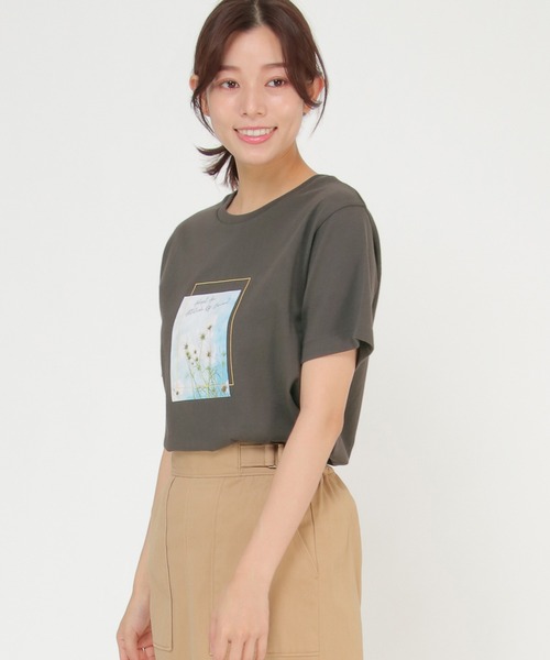 ikka(イッカ)の「【Sサイズ WEB限定】フォトロゴ半袖プリントT(Tシャツ/カットソー・レディース・ホワイト/チャコールグレー/オフホワイト/グレー/ミント/その他1・S/M/L)」の4枚目の写真
