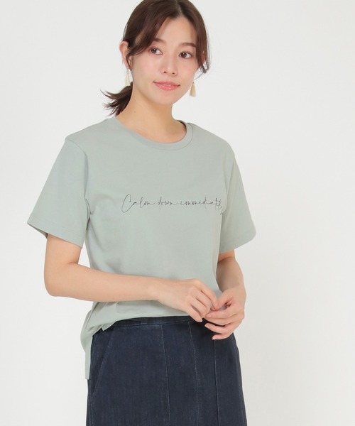 ikka(イッカ)の「【Sサイズ WEB限定】フォトロゴ半袖プリントT(Tシャツ/カットソー・レディース・ホワイト/チャコールグレー/オフホワイト/グレー/ミント/その他1・S/M/L)」の5枚目の写真