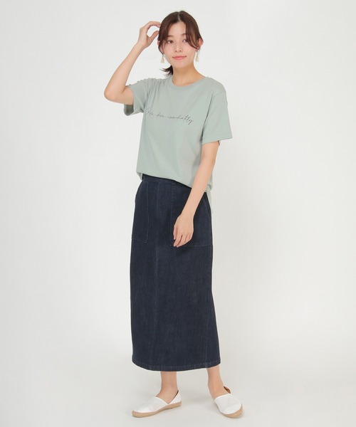 ikka(イッカ)の「【Sサイズ WEB限定】フォトロゴ半袖プリントT(Tシャツ/カットソー・レディース・ホワイト/チャコールグレー/オフホワイト/グレー/ミント/その他1・S/M/L)」の21枚目の写真