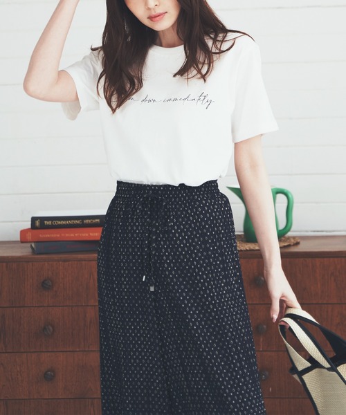 ikka(イッカ)の「【Sサイズ WEB限定】フォトロゴ半袖プリントT(Tシャツ/カットソー・レディース・ホワイト/チャコールグレー/オフホワイト/グレー/ミント/その他1・S/M/L)」の8枚目の写真