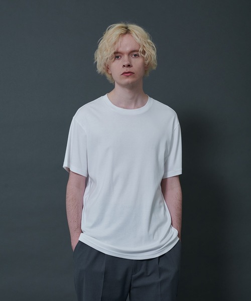 CITY TOKYO(シティトウキョウ)の「スビンコットンフライスTEE(Tシャツ/カットソー・メンズ・ホワイト/ダークグレー/ブラック・2/3/1)」の2枚目の写真