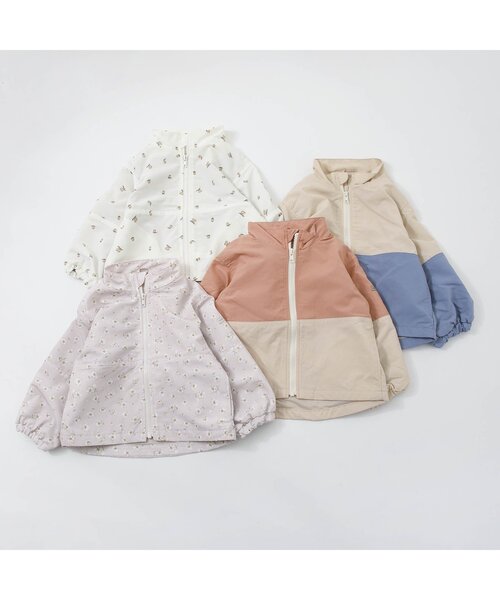 apres les cours（アプレレクール）の「バラエティウィンドブレーカー_撥水加工（ナイロンジャケット・キッズ・ベージュ/サックスブルー/オレンジ/アイボリー・110/120/130/140/100/90/80）」の10枚目の写真