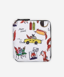 OLY ALL-OVER PRINT SQUARE ZIPPED WALLET