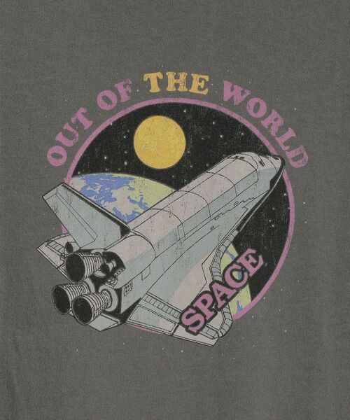 SHIPS（シップス）の「*ロックプリントTEE◆（Tシャツ/カットソー・レディース・チャコールグレー/ダークグレー/グレー系・ONE SIZE）」の5枚目の写真