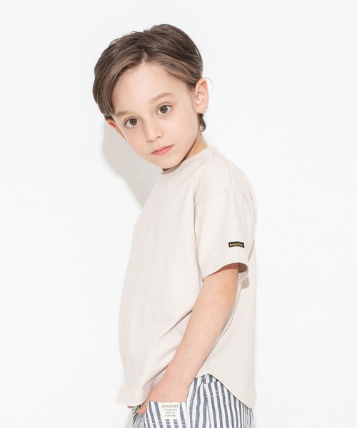 BRANSHES（ブランシェス）の「【WEB限定 / 綿100％】シンプル半袖Tシャツ（Tシャツ/カットソー・キッズ・ベージュ/ピンクベージュ/チャコールグレー/アイボリー・100/120/140/110/130/150）」の5枚目の写真