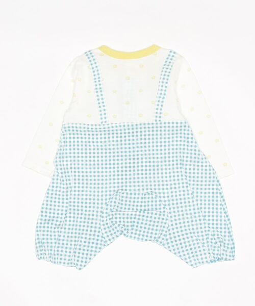 BABYDOLL(ベビードール)の「サロペットドッキングロンパース 6495B(ロンパース・キッズ・ライトブルー・80cm/70cm)」の2枚目の写真