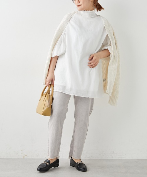 PUAL CE CIN（ピュアルセシン）の「リリーヤーンカーディガン（カーディガン/ボレロ・レディース・ベージュ/グレー/アイボリー・FREE）」の7枚目の写真