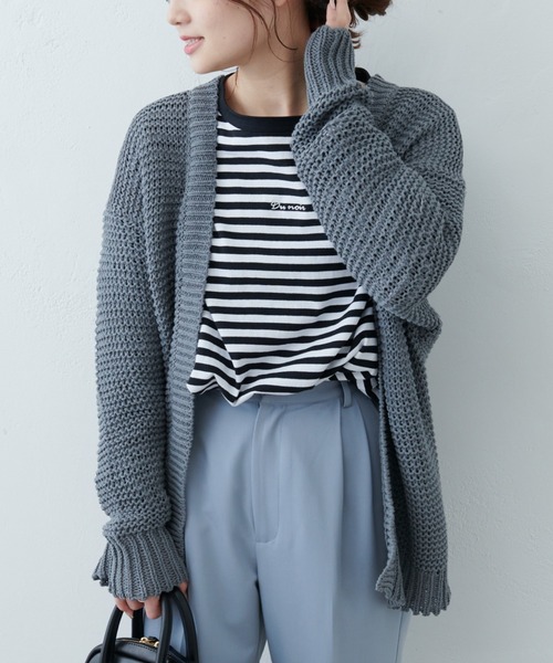 PUAL CE CIN（ピュアルセシン）の「リリーヤーンカーディガン（カーディガン/ボレロ・レディース・ベージュ/グレー/アイボリー・FREE）」の16枚目の写真