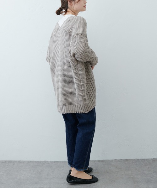 PUAL CE CIN（ピュアルセシン）の「リリーヤーンカーディガン（カーディガン/ボレロ・レディース・ベージュ/グレー/アイボリー・FREE）」の15枚目の写真