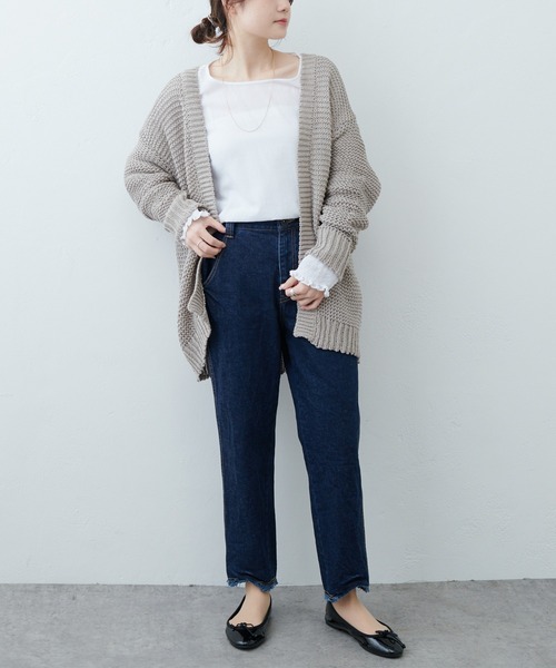 PUAL CE CIN（ピュアルセシン）の「リリーヤーンカーディガン（カーディガン/ボレロ・レディース・ベージュ/グレー/アイボリー・FREE）」の14枚目の写真