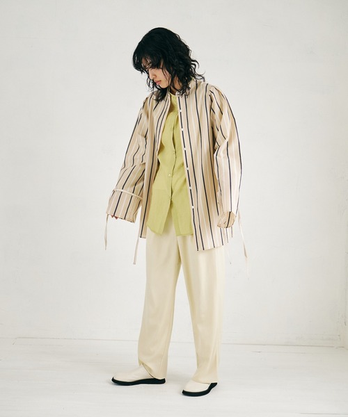 4youstory（フォーユーストーリー）の「【4youstory】袖リボンブラウス（シャツ/ブラウス・レディース・ベージュ/ネイビー/オフホワイト/オレンジ・MEDIUM）」の8枚目の写真