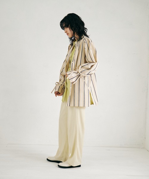 4youstory（フォーユーストーリー）の「【4youstory】袖リボンブラウス（シャツ/ブラウス・レディース・ベージュ/ネイビー/オフホワイト/オレンジ・MEDIUM）」の11枚目の写真