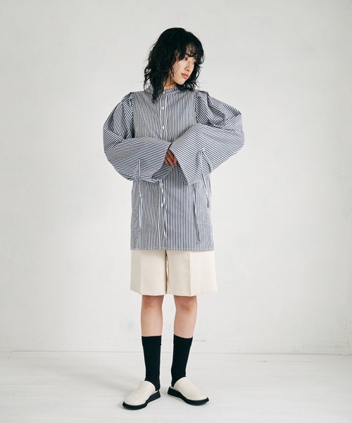 4youstory（フォーユーストーリー）の「【4youstory】袖リボンブラウス（シャツ/ブラウス・レディース・ベージュ/ネイビー/オフホワイト/オレンジ・MEDIUM）」の15枚目の写真